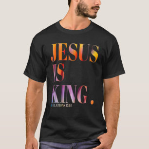 Camiseta Jesús es el rey cristiano vintage