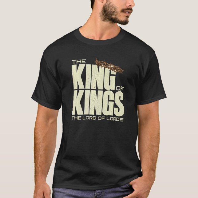 Camiseta Jesús Es El Rey De Los Reyes Crucifixión Cruzada C (Anverso)