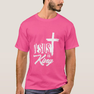 Camiseta Jesús es el Rey Escritura de la Biblia Cita el Cro