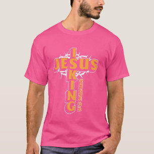 Camiseta Jesús es el Rey Escritura de la Biblia Cita el Cro