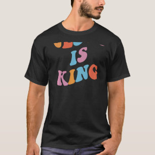 Camiseta Jesús Es El Rey Estético Cristiano De Atrás