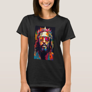 Camiseta Jesús es el rey Techno Christian God audífonos Rav