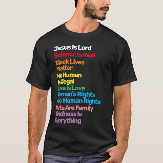 Camiseta Jesús es el Señor la Ciencia es el verdadero asunt (Anverso)