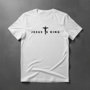 Camiseta Jesús es el texto negro del rey