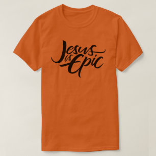 Camiseta Jesús es épico Leer caligrafía Religiosa