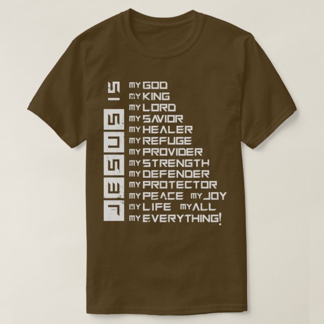 Camiseta Jesús es Jesucristo (Diseño del anverso)