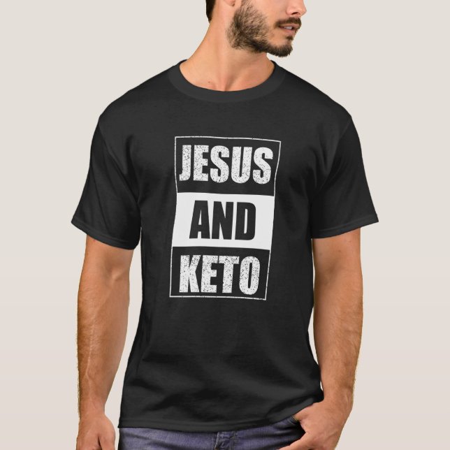 Camiseta Jesús Es Keto Ketogénico Ketones Dieta Vida Comer  (Anverso)