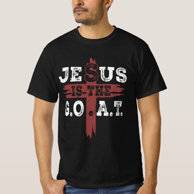 Camiseta Jesús Es La Cabra Cristiana Grande Todo El Tiempo  (Anverso)