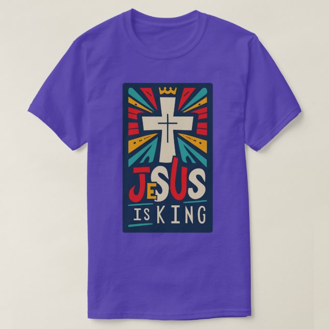 Camiseta Jesús es la cita cristiana del rey 1 (Diseño del anverso)