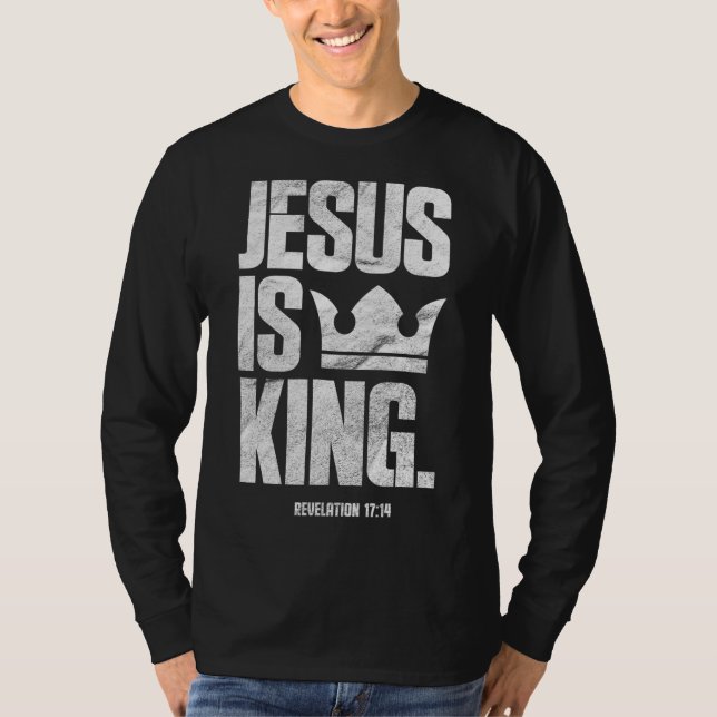 Camiseta Jesús es la cita de la Biblia Cristiana Rey (Anverso)