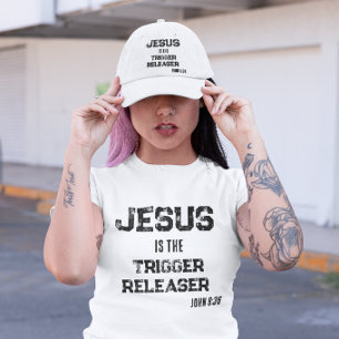 Camiseta Jesús es la Escritura de Fe que Libera el Disparad