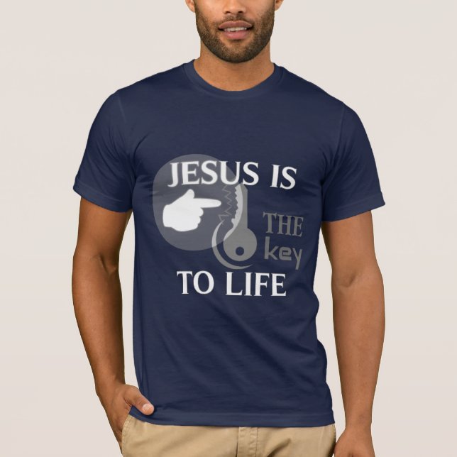 CAMISETA JESÚS ES LA LLAVE A LA VIDA (Anverso)