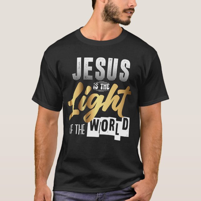 CAMISETA JESÚS ES LA LUZ DEL MUNDO (Anverso)
