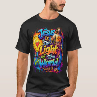 Camiseta Jesús Es La Luz Del Mundo Biblia Cristiana