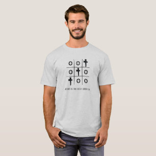 Camiseta Jesús Es La Mejor Estrategia Tic Tac Toe