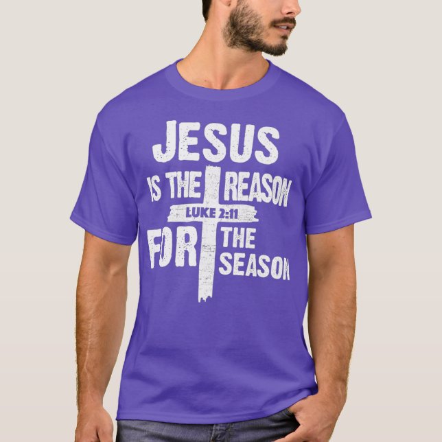 Camiseta Jesús es la razón de la prima de temporada (Anverso)
