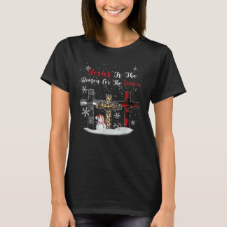 Camiseta Jesús es la razón de la temporada de Navidad crist