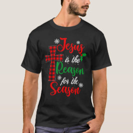Camiseta Jesús es la razón de la temporada de Navidad crist