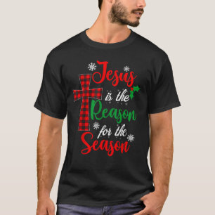 Camiseta Jesús es la razón de la temporada de Navidad crist