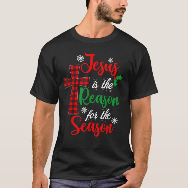 Camiseta Jesús es la razón de la temporada de Navidad crist (Anverso)