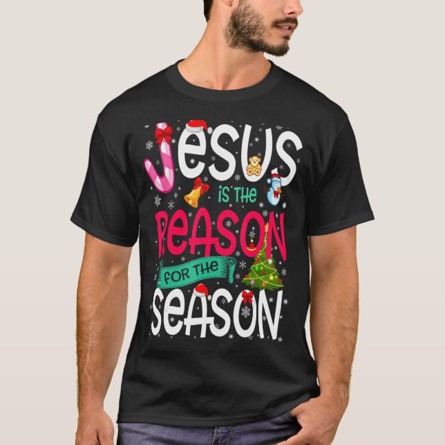 Camiseta Jesús Es La Razón De La Temporada De Navidades Paj (Anverso)