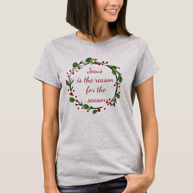 Camiseta "Jesús es la razón de la temporada" Holly Design (Anverso)