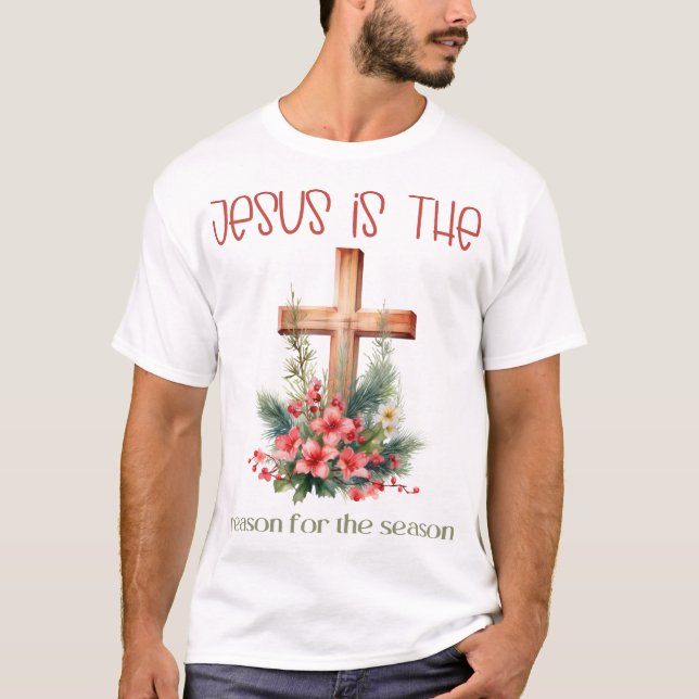 Camiseta Jesús es la razón de la temporada Navidades Jesús (Anverso)