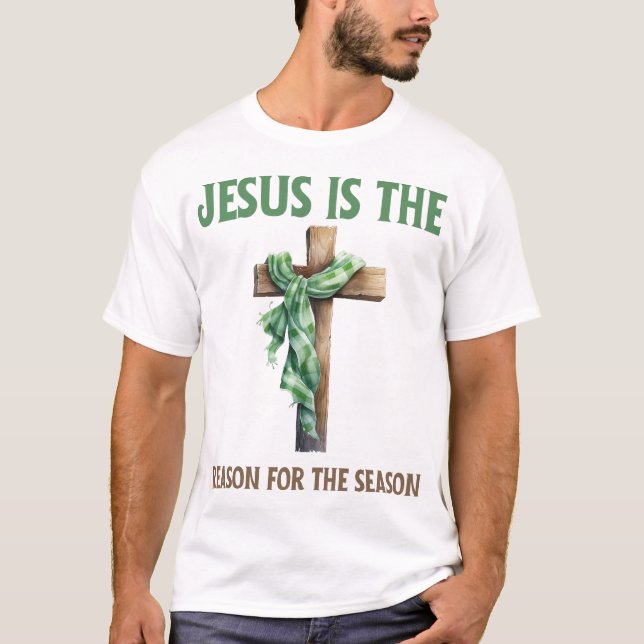 Camiseta Jesús es la razón de la temporada Navidades Jesús (Anverso)