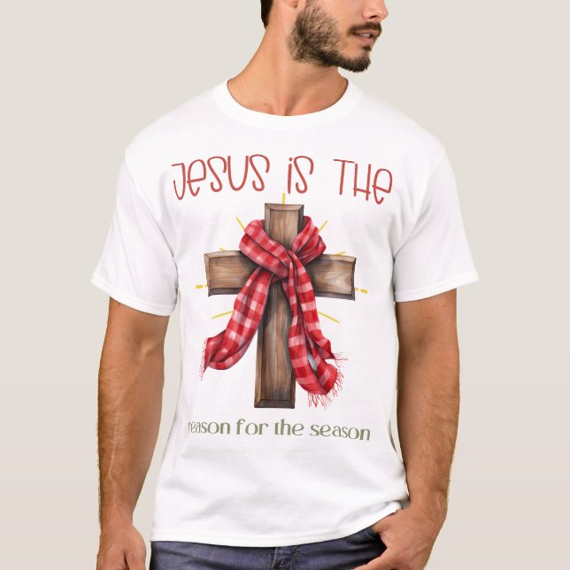 Camiseta Jesús es la razón de la temporada Navidades Jesús (Anverso)