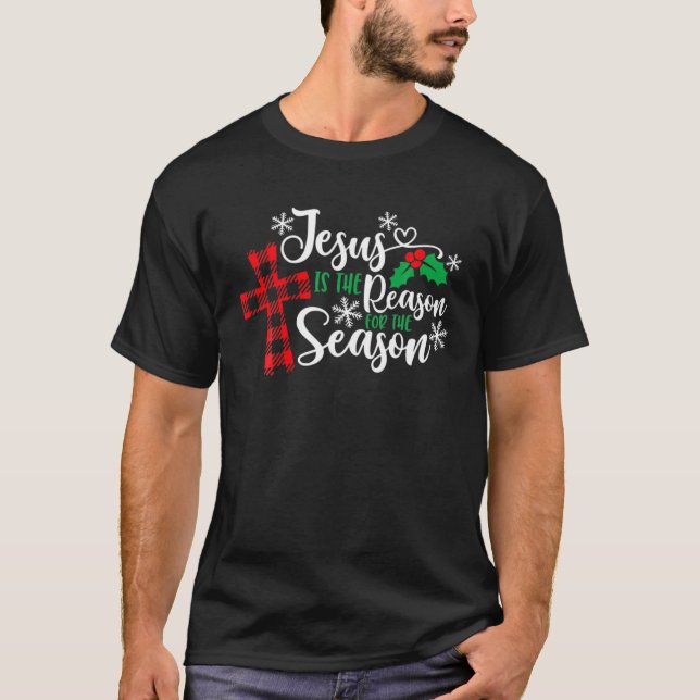 Camiseta Jesús Es La Razón De Los Navidades Graciosos De La (Anverso)