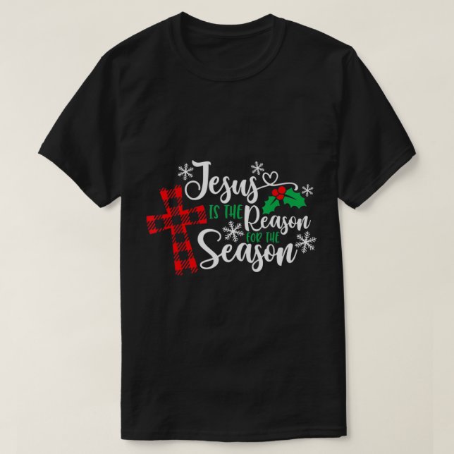 Camiseta Jesús Es La Razón De Los Navidades Graciosos De La (Diseño del anverso)