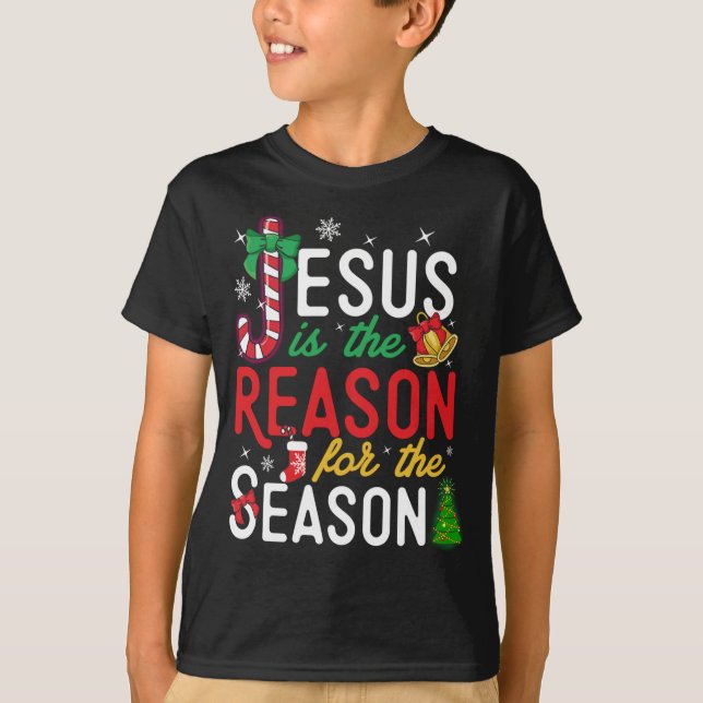 Camiseta Jesús Es La Razón De Que Los Navidades Voces Crist (Anverso)