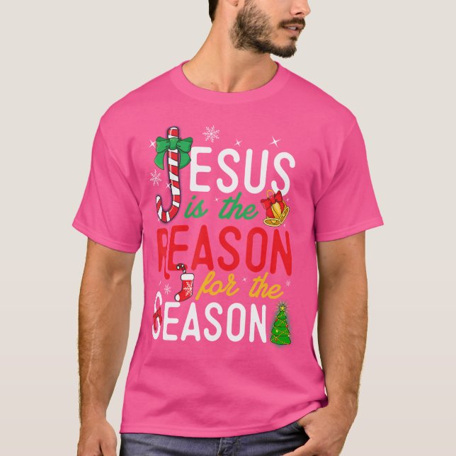Camiseta Jesús Es La Razón De Que Los Navidades Voces Crist (Anverso)