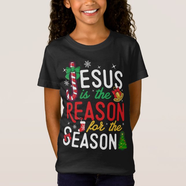 Camiseta Jesús Es La Razón De Que Los Navidades Voces Crist (Anverso)