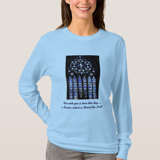 Camiseta "Jesús es la razón...... Larga manga de las damas (Anverso)