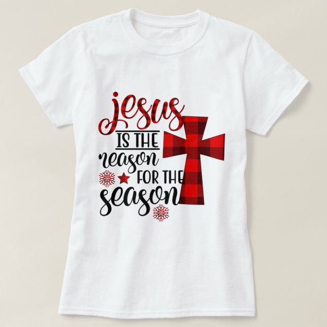 Camiseta Jesús es la razón para los Navidades de la tempora (Diseño del anverso)