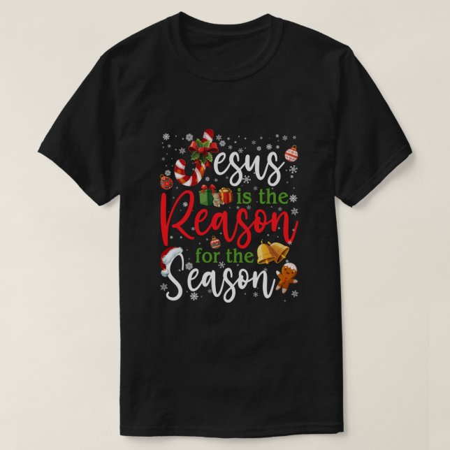 Camiseta Jesús Es La Razón Para Los Navidades De Los Vándal (Diseño del anverso)