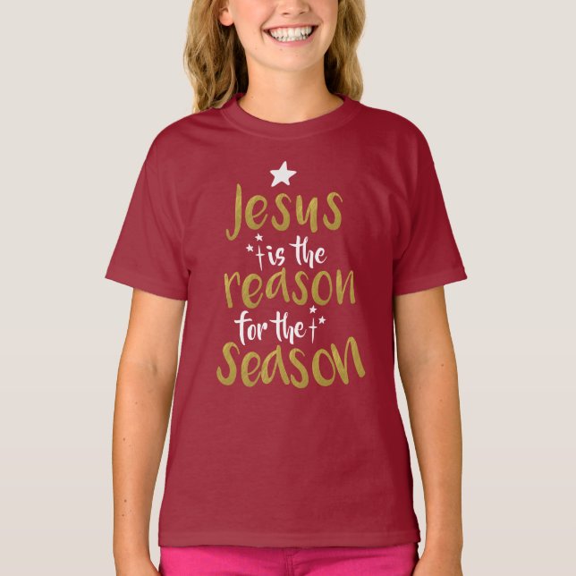 Camiseta Jesús Es La Razón Para Los Navidades De Temporada  (Anverso)