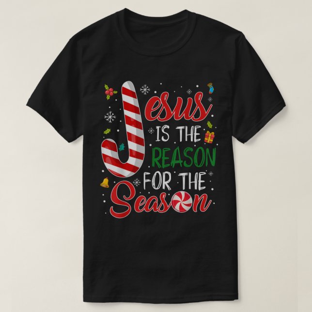 Camiseta Jesús Es La Razón Para Los Navidades De Temporada  (Diseño del anverso)