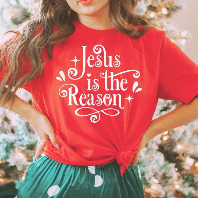 Camiseta Jesús es la razón por la que los Navidades cristia (Jesus is the Reason Christian Christmas T-Shirt)