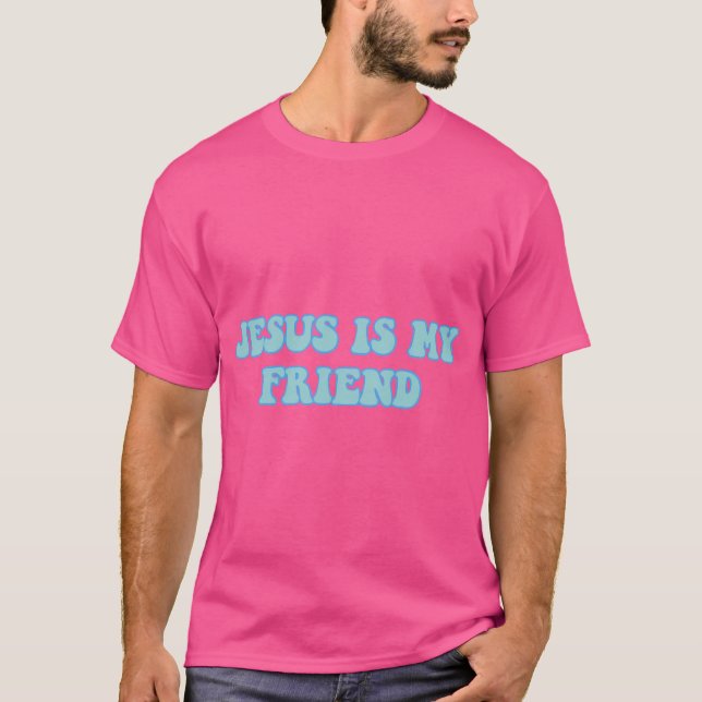 Camiseta Jesús Es Mi Amigo - Azul (Anverso)