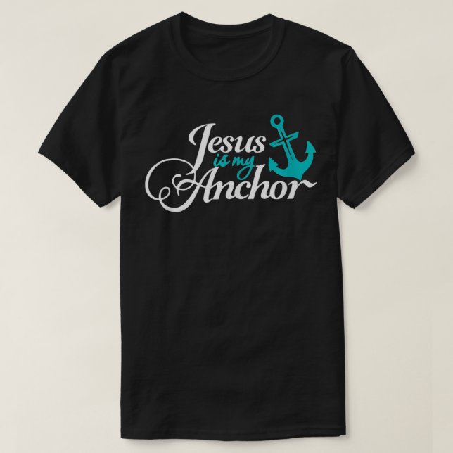Camiseta Jesús Es Mi Ancla Nautico Cristiano Tema (Diseño del anverso)