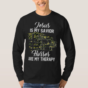 Camiseta Jesús Es Mi Caballo Salvador Es Mi Terapia