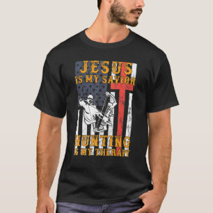 Camiseta Jesús Es Mi Cacería De Salvador Es Mi Terapia Hood
