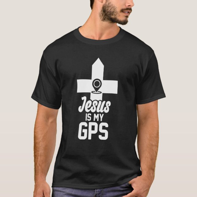 Camiseta Jesús es mi cristiano GPS (Anverso)