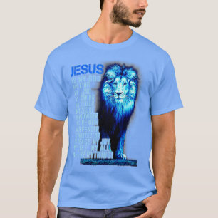 Camiseta Jesús Es Mi Dios Rey Mi Señor Mi Salvador León Azu