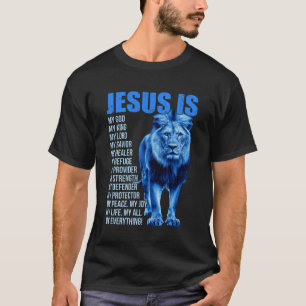 Camiseta Jesús Es Mi Dios Rey Señor Salvador León Cristiano