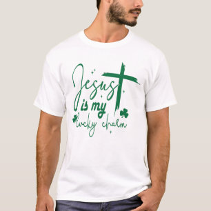 Camiseta Jesús Es Mi Encanto Afortunado jesus St. Patrick