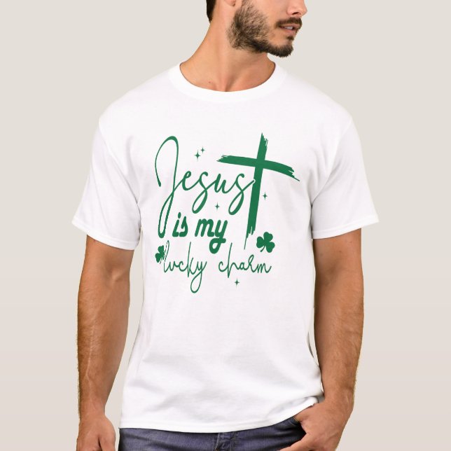 Camiseta Jesús Es Mi Encanto Afortunado | jesus St. Patrick (Anverso)