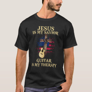 Camiseta Jesús Es Mi Guitarra Salvadora Es Mi Terapia A Tra